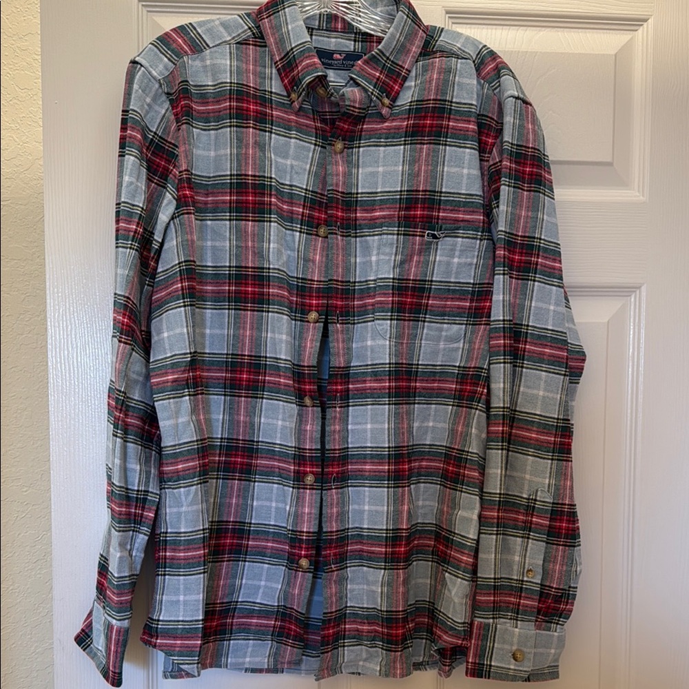 Men's Plaid Button-Up Shirt